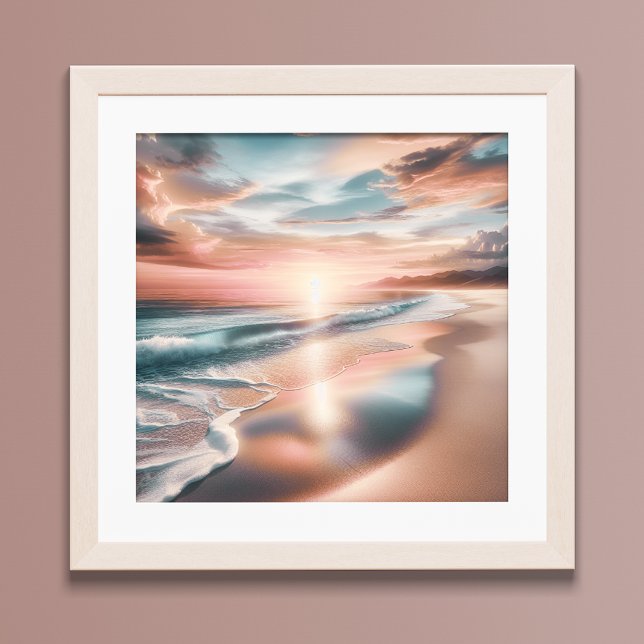 Ocean Beach Scene Coastal Sunset Wall Art (Creator Uploaded)