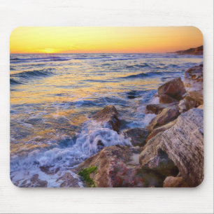 Ocean Beach Scene Mouse Pad