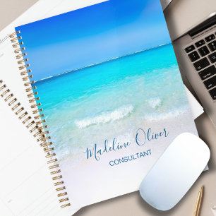 Ocean Beach Sea Travel Business Aqua Blue Modern Planner