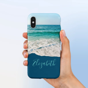 Ocean Beach Shore Personalised Blue Case-Mate iPhone Case
