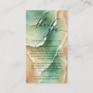 Ocean Beach Summer Party Thank You Sunny Enclosure Card