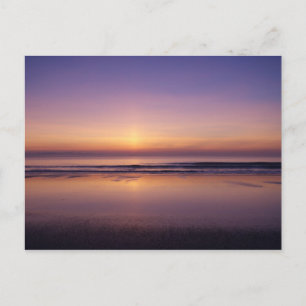 Ocean beach sunrise colour photo postcard