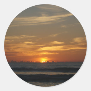 Ocean beach sunrise colour photo stickers