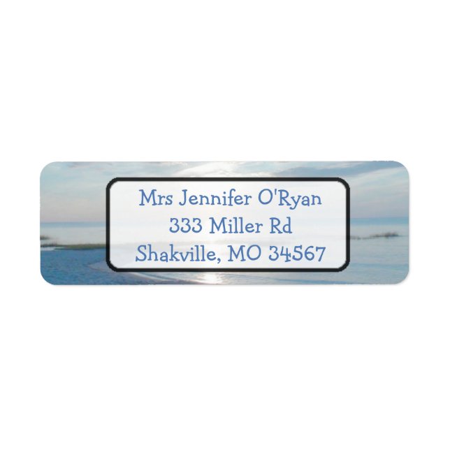Ocean Beach Sunset Return address Label (Front)