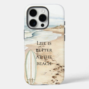 Ocean Beach Surfboard iPhone 16 Pro Case