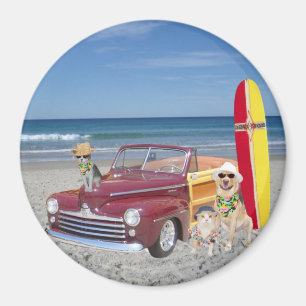 Ocean/Beach/Surfing/Woodie Magnet