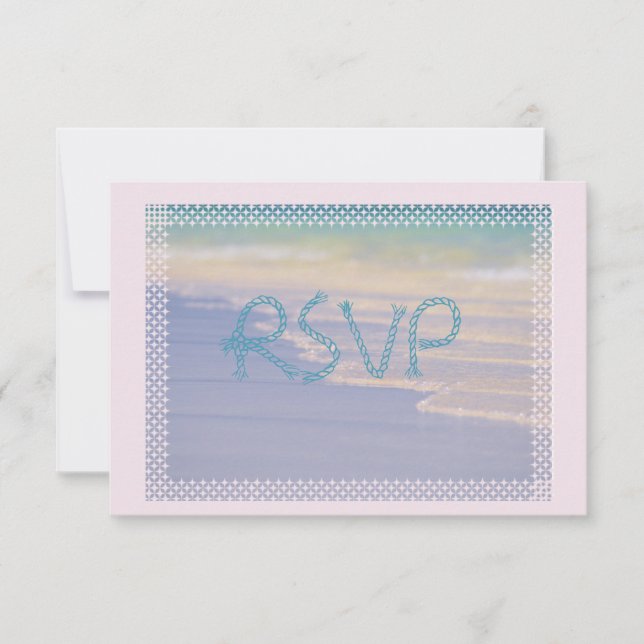Ocean Beach Themed Wedding Invite (Front)