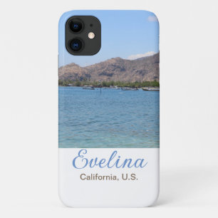 ocean beach travel add name place city text nomad iPhone 11 case