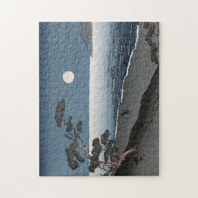 Ocean Beach View of Japanese Sun Rise Jigsaw Puzzle (Vertical)