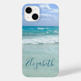 Ocean Beach Waves Add Your Name Case-Mate iPhone 14 Case