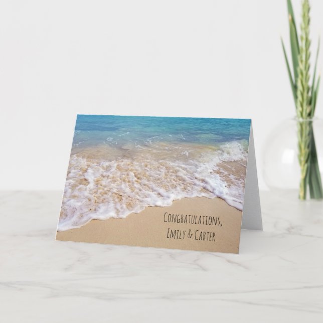 Ocean Beach wedding Card (Front)