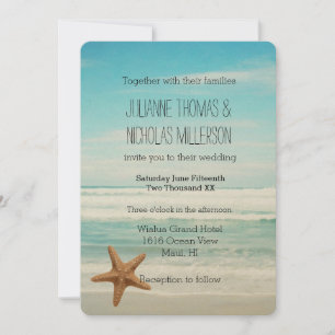 Ocean Beach Wedding Invitation