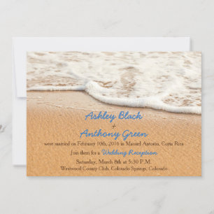 Ocean Beach Wedding Reception Only Invitation