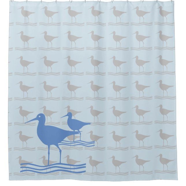 Ocean Birds Shower Curtain (Front)