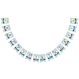 Ocean Birthday Party Banner Sea Creatures