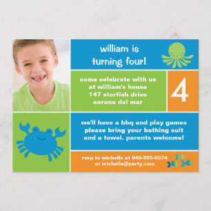 Ocean Birthday Party Invitation