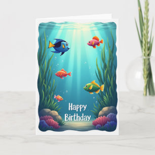 Ocean Birthday Scene Card