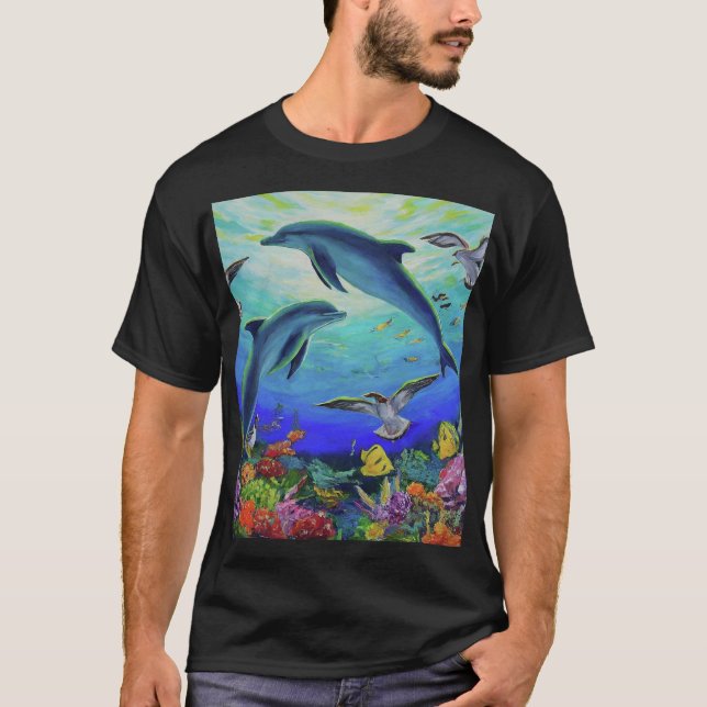 "Ocean Bliss: Capturing the Serenity of the Sea" T-Shirt (Front)