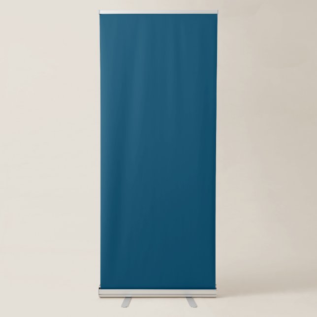 Ocean Blue #00486B, Beetle Green Retractable Banner (Front)