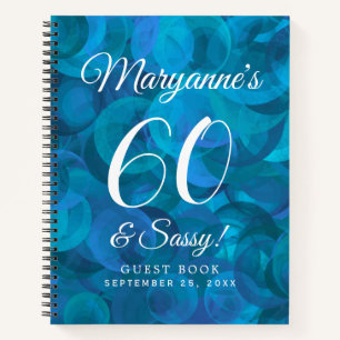 Ocean Blue 60 & Sassy Birthday Party Guest Book