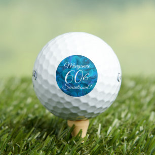Ocean Blue 60 & Sensational Birthday Party Golf Balls