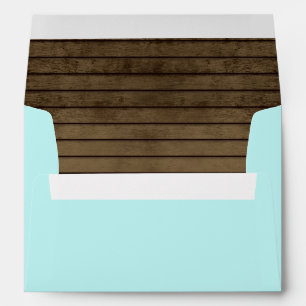 Ocean Blue and Barn Wood Envelopes