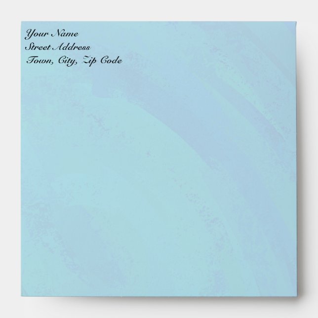 Ocean Blue and Black Party Envelope (Front)