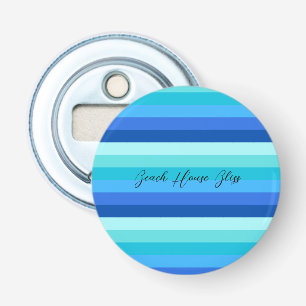 Ocean Blue and Green Striped  Bottle Opener