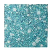 Ocean Blue Aqua Colour Faux Glitter Solid