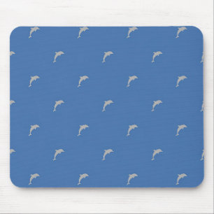 Ocean Blue Beach Theme Dolphin Pattern Mouse Pad