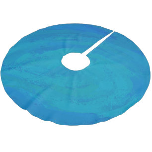 Ocean Blue Brushed Polyester Tree Skirt