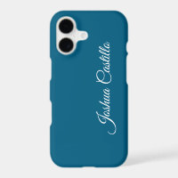 Ocean Blue Calligraphy Simple Professional Name