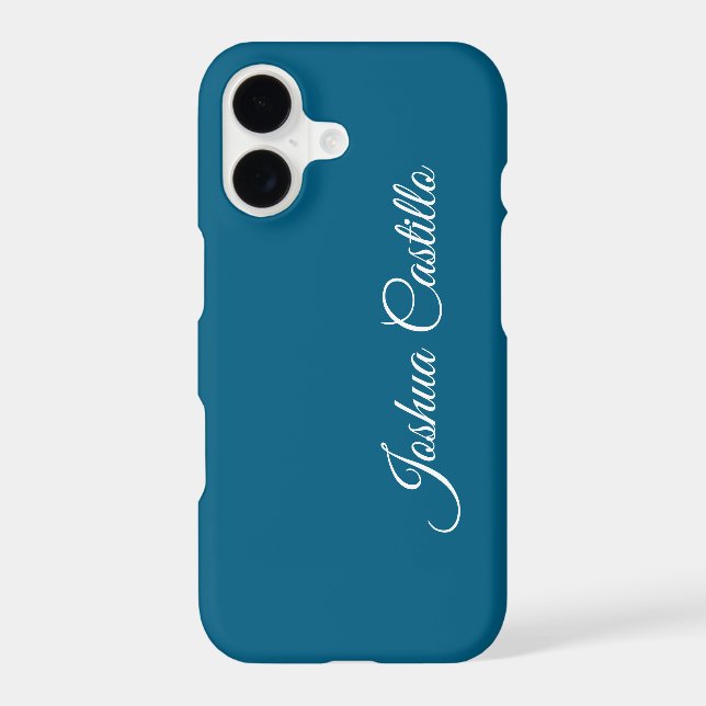 Ocean Blue Calligraphy Simple Professional Name (Back)