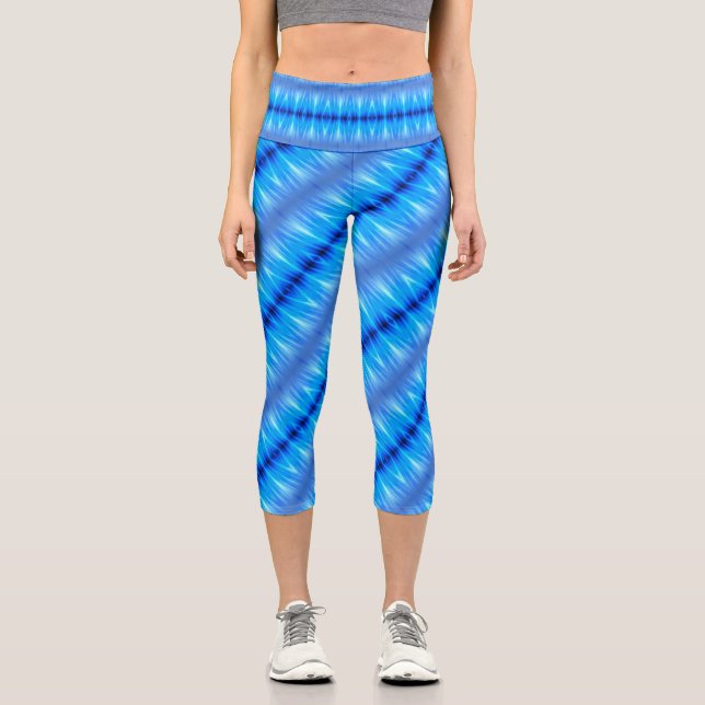 ocean blue capri leggings (Front)
