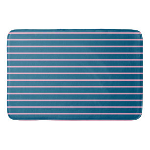 Ocean Blue Colour Minimalist Modern Plain Bath Mat