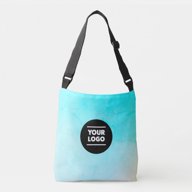 Ocean Blue Customised Logo Crossbody Bag (Front)