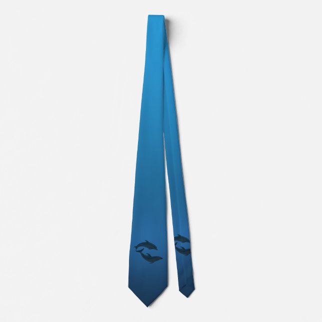 Ocean Blue Dolphins Neck Tie (Front)