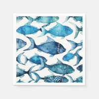 Ocean Blue Fish | Nautical Coastal Beach Party