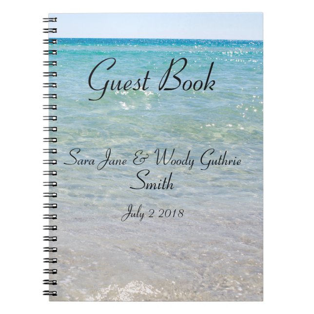 Ocean Blue Guest Book (Front)