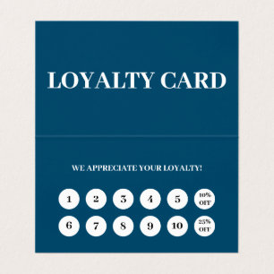 Ocean Blue Hairdressers Business Loyalty Card