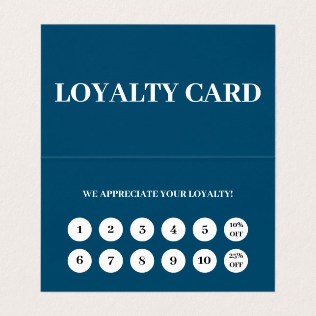 Ocean Blue Hairdressers Business Loyalty Card (Inside Unfolded)