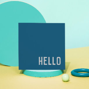 Ocean  Blue  -  HELLO Square Business Card