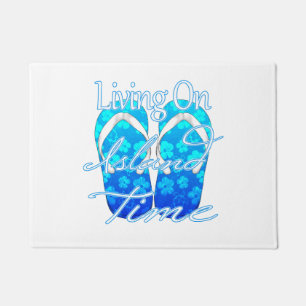 Ocean Blue Island Time Doormat
