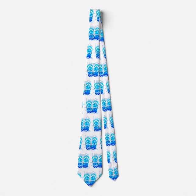 Ocean Blue Island Time Tie (Front)