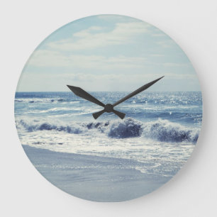 Ocean Blue Large Clock