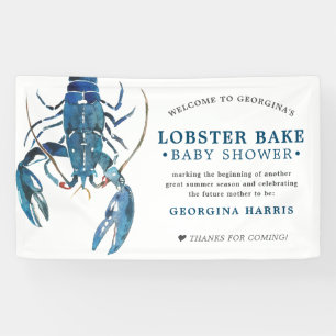 Ocean Blue Lobster Bake   Baby Shower Banner