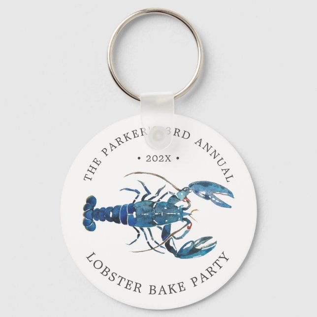 Ocean Blue Lobster Bake Key Ring (Front)