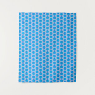 Ocean Blue Maori Sun Tribal Turtles Tapestry