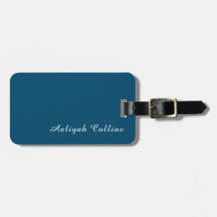 Ocean Blue Minimalist Professional Modern Luggage Tag