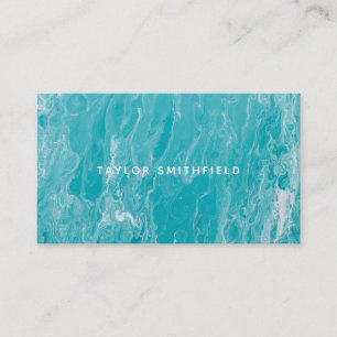 Ocean Blue Modern Paint Business Card